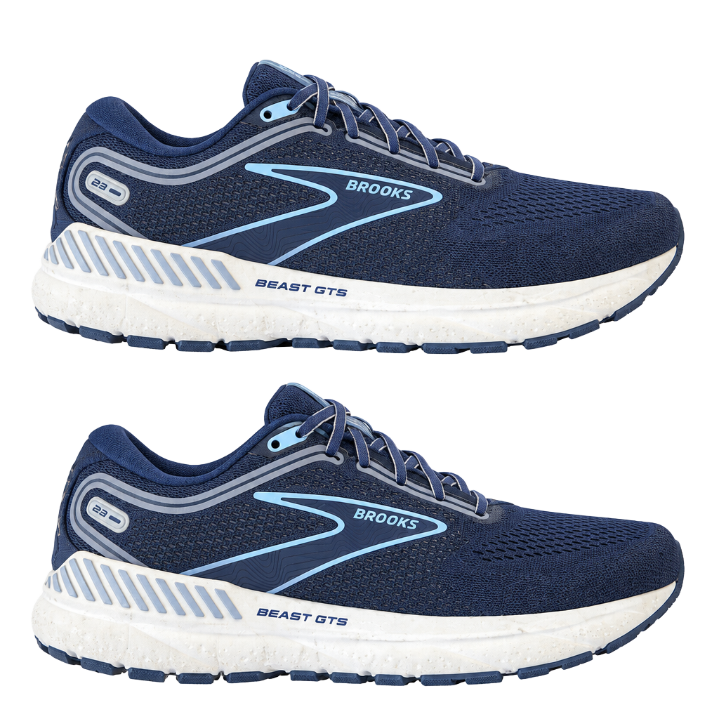 Brooks Beast GTS 23 Navy White Running Shoes Size 10.5 1