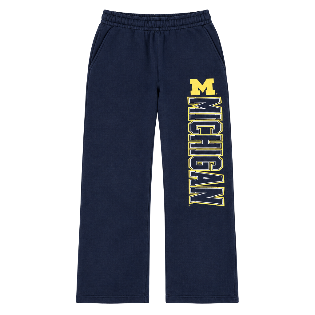 Michigan Wolverines Navy Yellow Sweatpants Size S 1