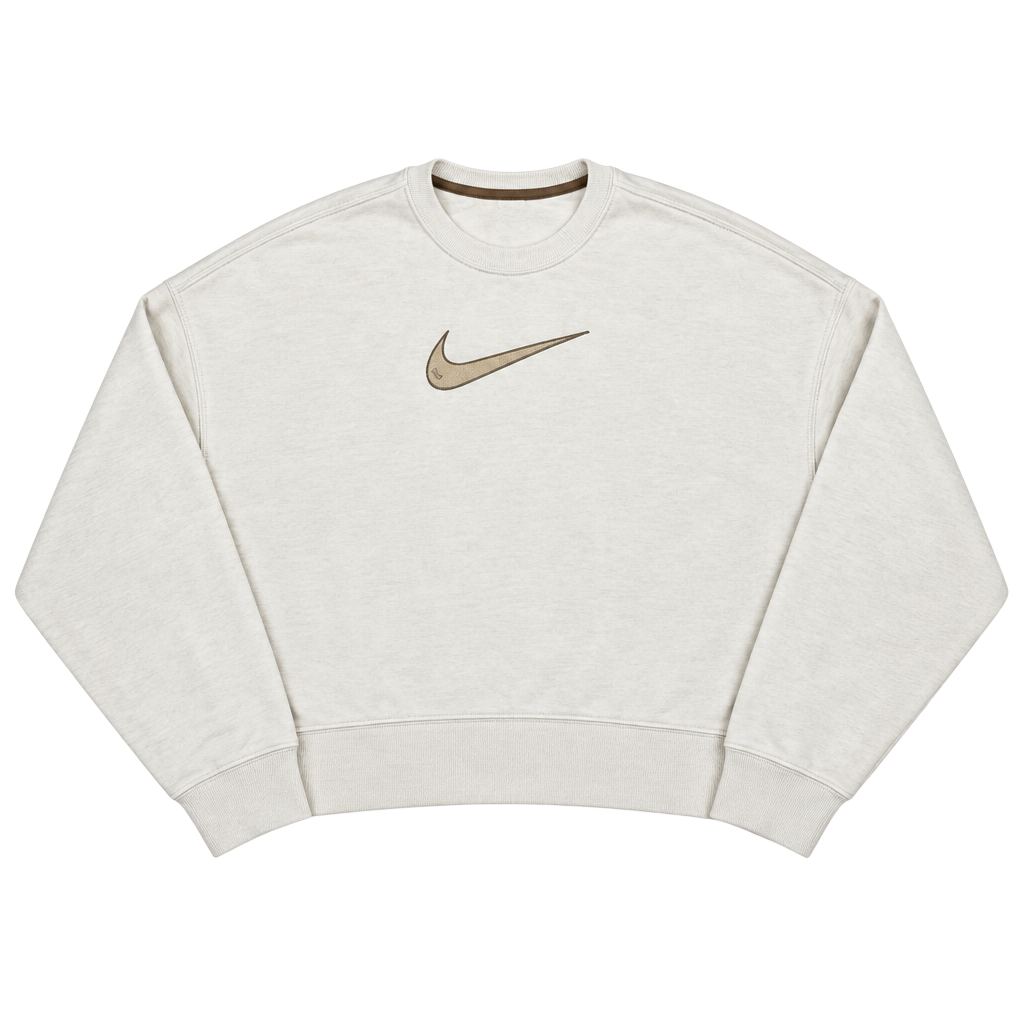 Nike Center Swoosh Cream Cropped Sweatshirt Size XS Women’s 1