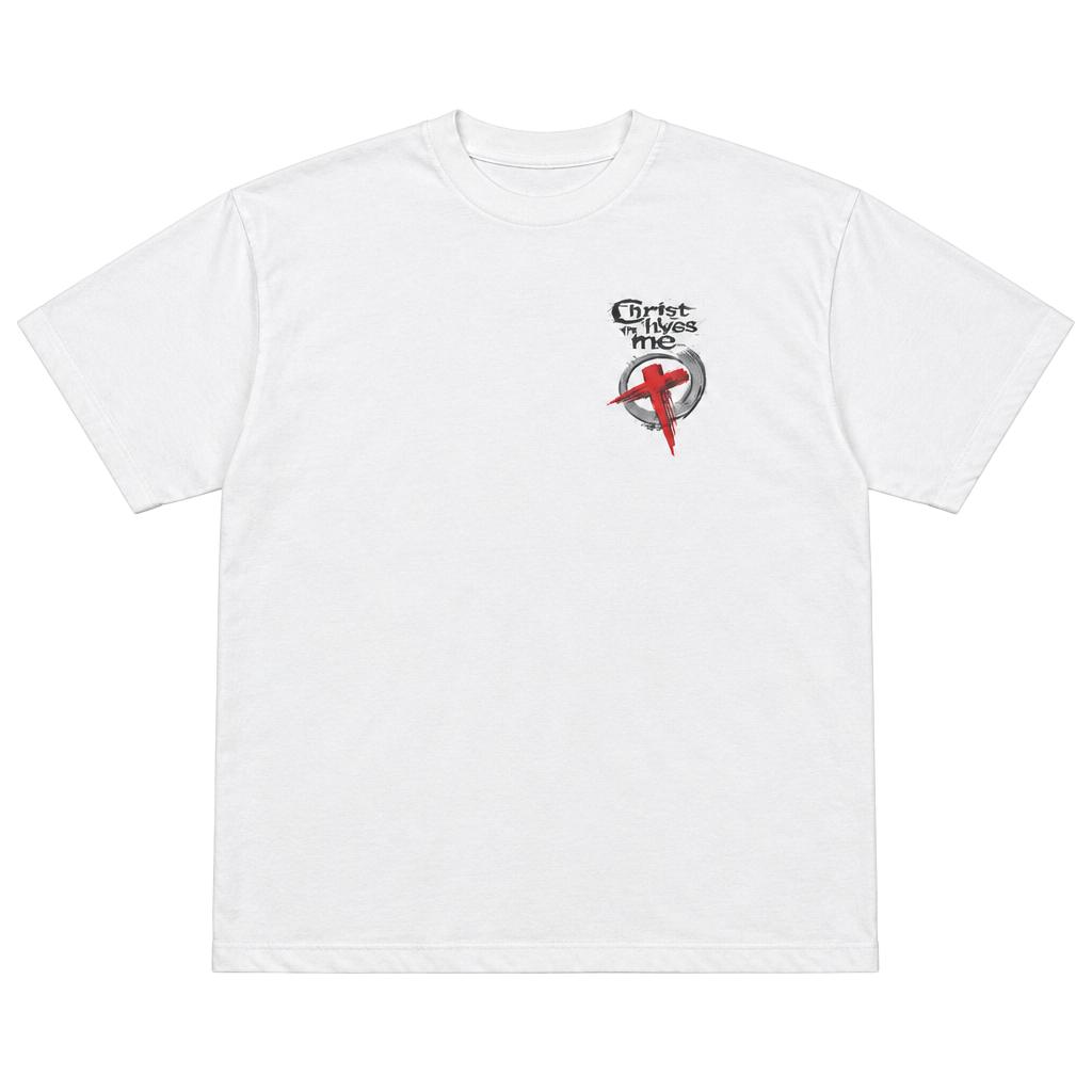 2000s Christ Lives In Me White Graphic T-Shirt Size XXL 1