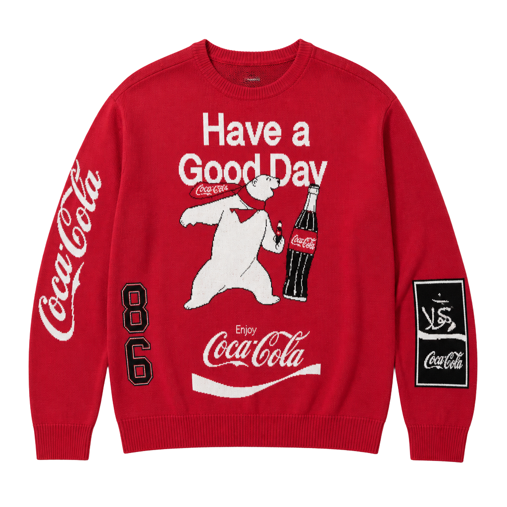 PacSun Red Coca Cola Graphic Crewneck Sweater 1