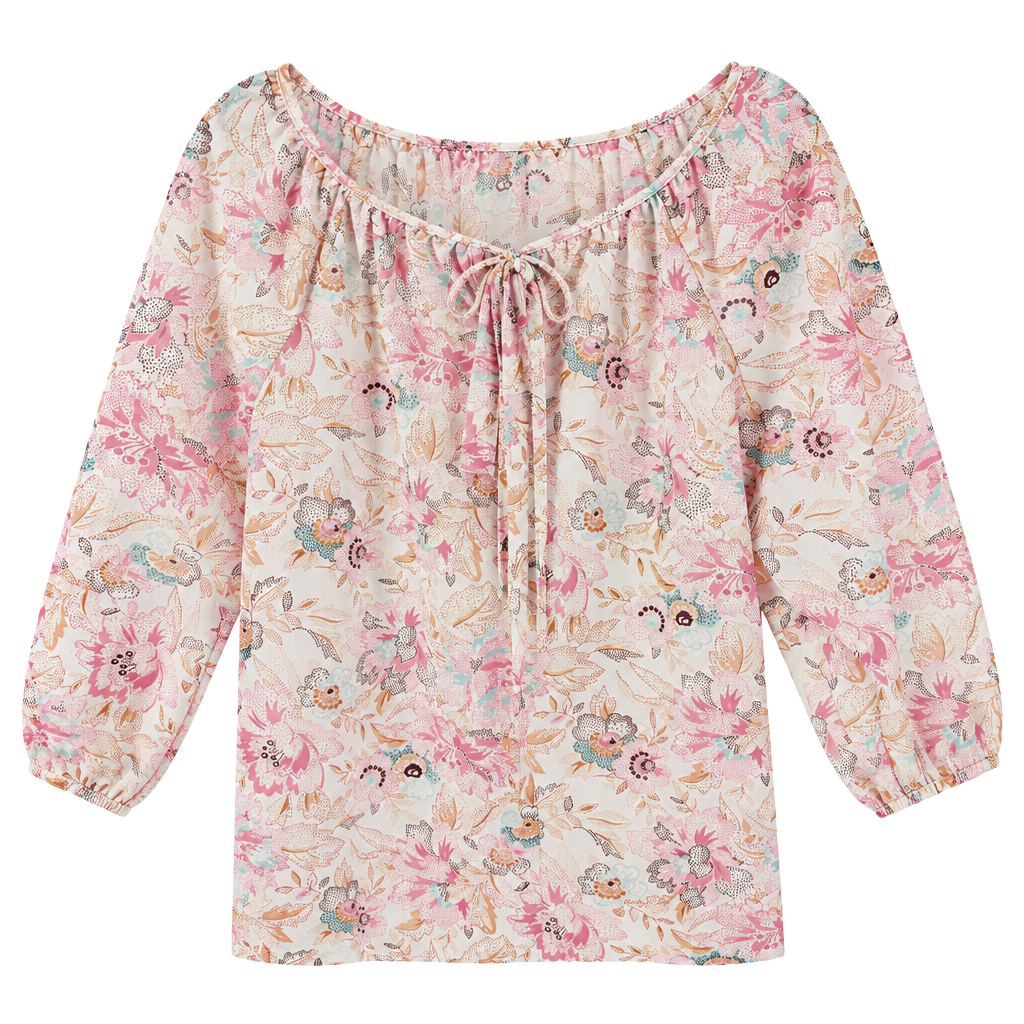 Vintage 1970s Floral Peasant Blouse Xl-1X Boho Cottagecore 1