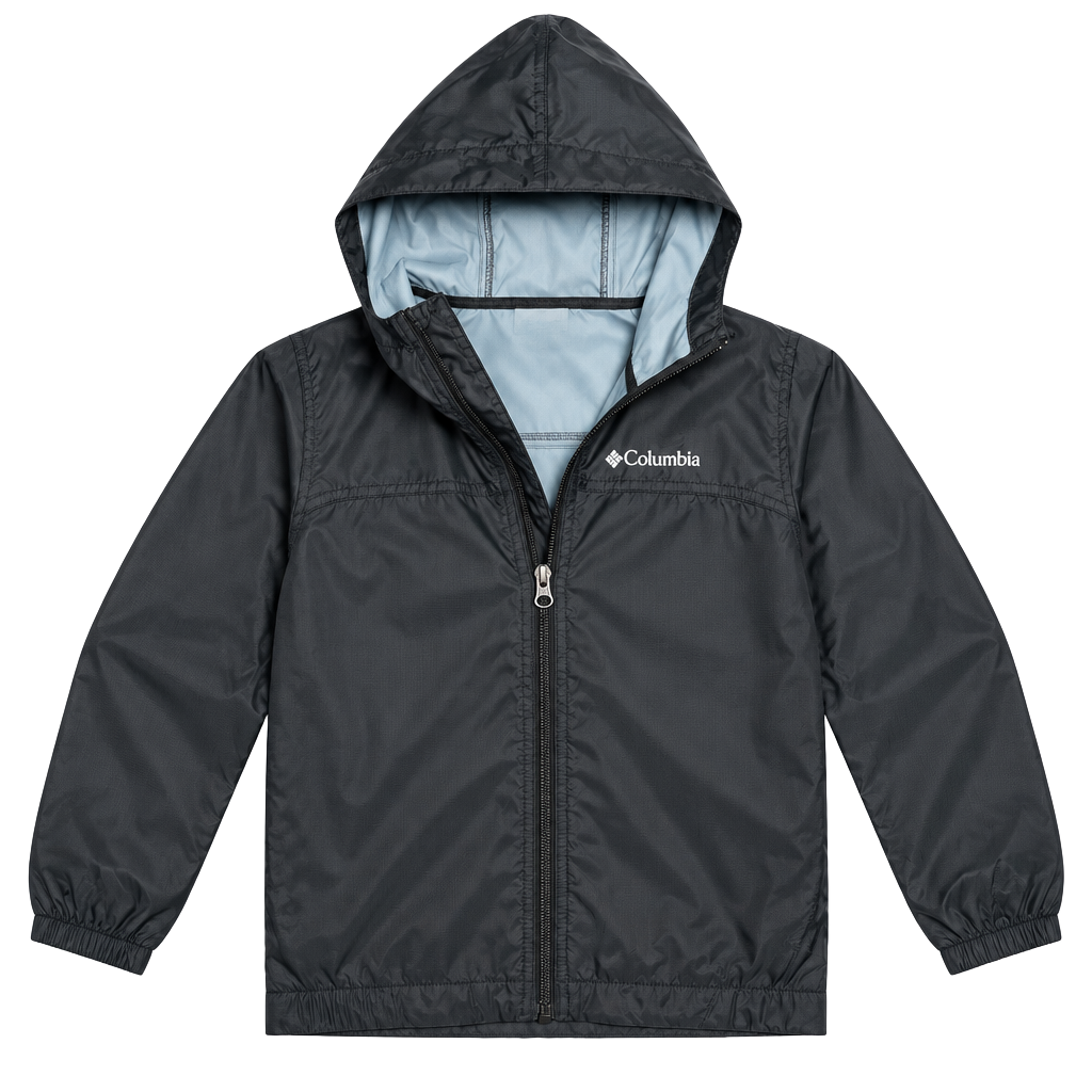 Columbia Switchback II Windbreaker Jacket Size XS Black Nylon Hooded 1