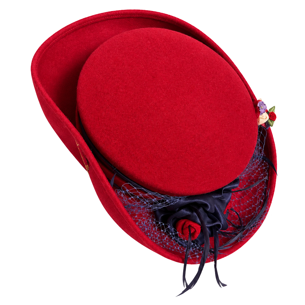 Something Special Wool Felt Hat Red Wool Felt 1