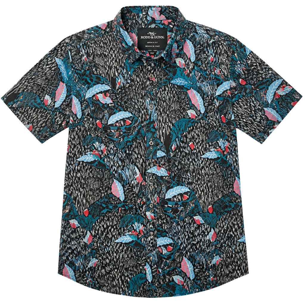 Rodd & Gunn Tropical Floral Sports Fit Short Sleeve Button Down Shirt 2XL 1