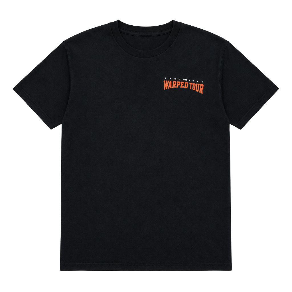 Gildan The Warped Tour 1995 Tour Dates T-Shirt Size L Black Cotton 1