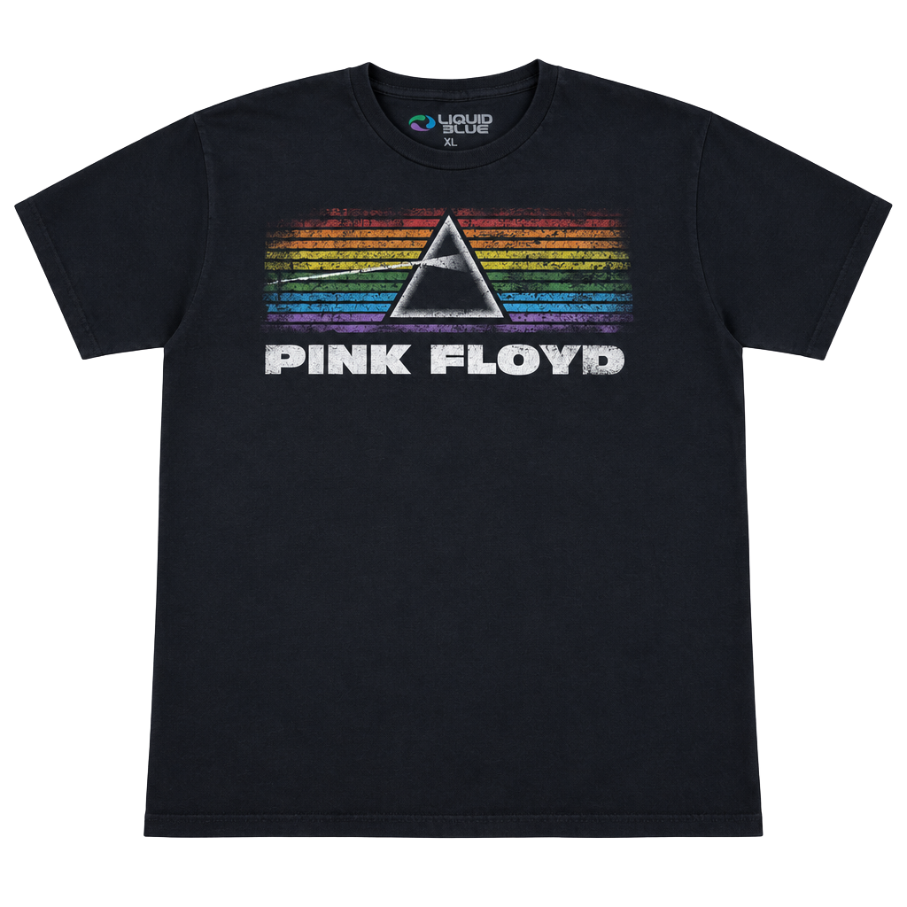 Liquid Blue Pink Floyd Dark Side Of The Moon T-Shirt XL Black 1