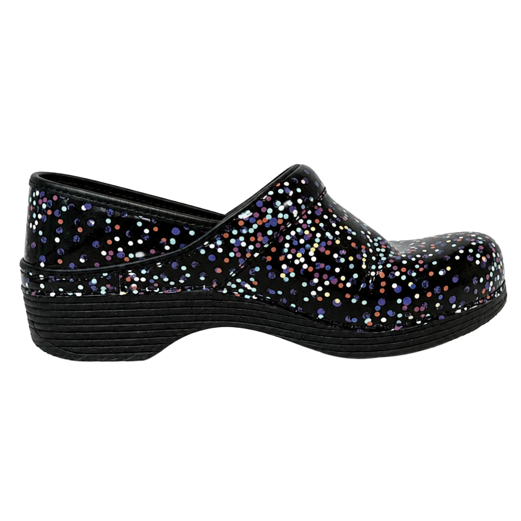 Dansko LT Pro Confetti Patent Leather Clogs Nursing Shoes Size 41 1