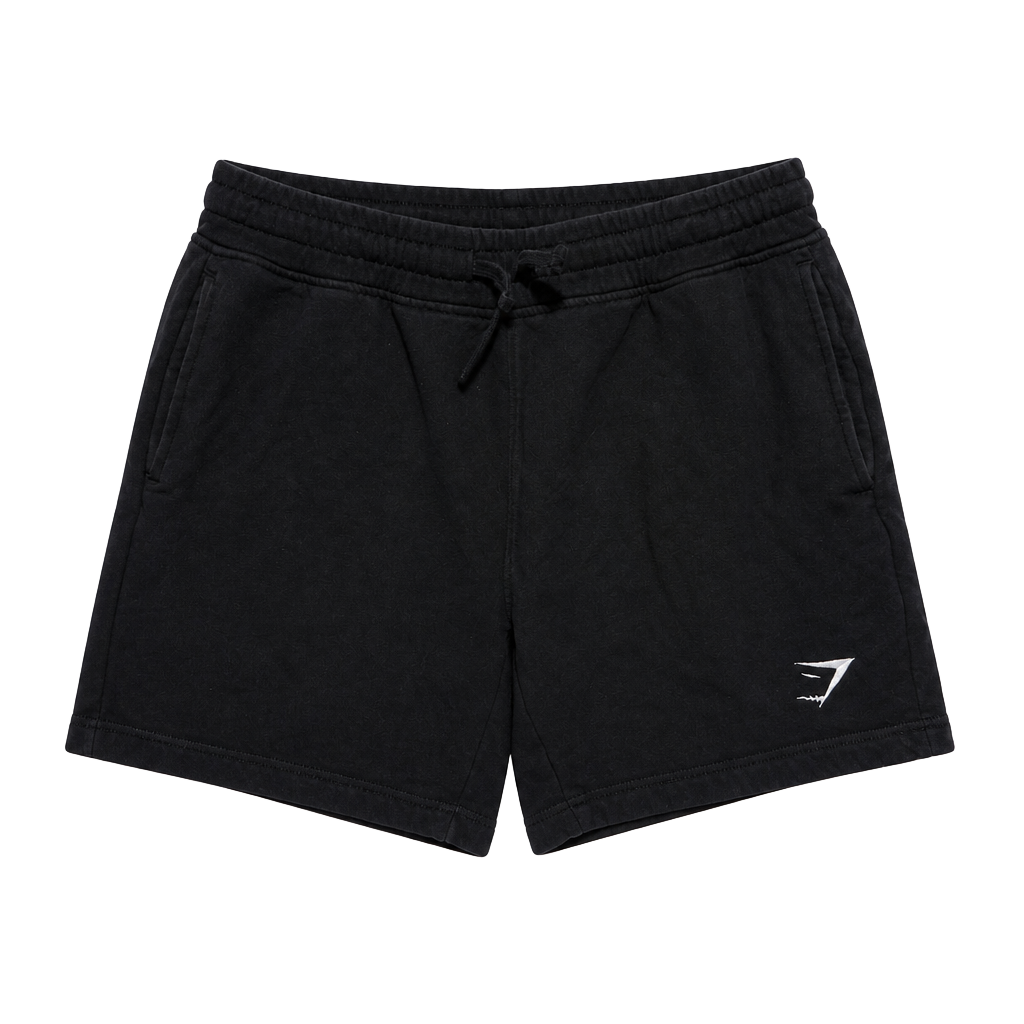 Gymshark Crest Shorts Black Fleece Sweat Shorts 1