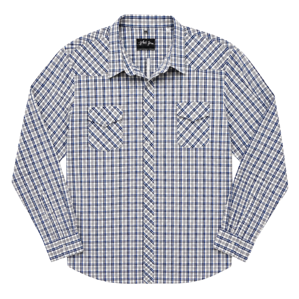 White Horse Western Plaid Long Sleeve Shirt XXL 1