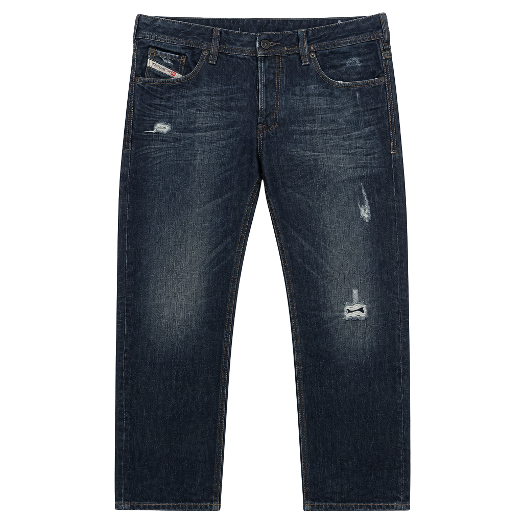 Diesel Krooley Distressed Tapered Jeans Wash 008YM Size 36x34 1