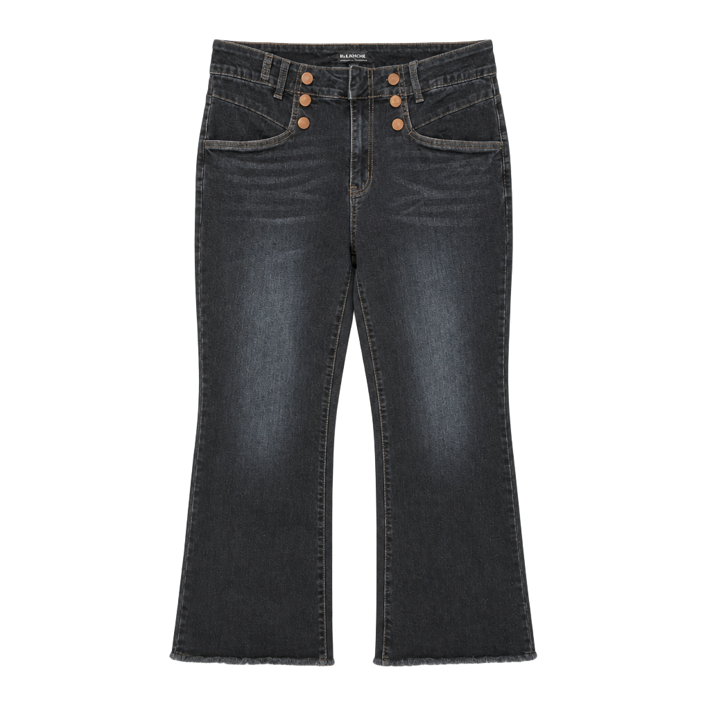 BloomChic Denim High-Waisted Button-Front Jeans Size 16 1