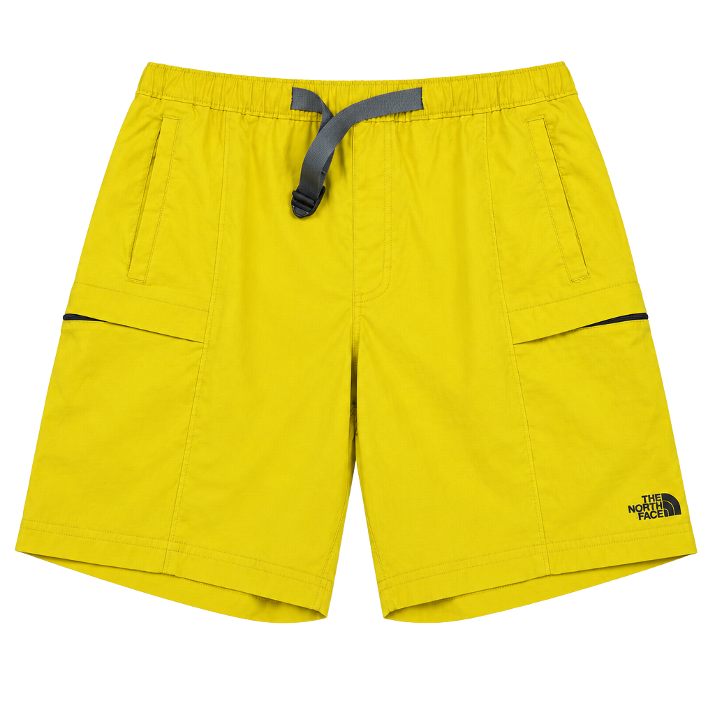 The North Face Cargo Shorts Size M Yellow Hiking Belted 1