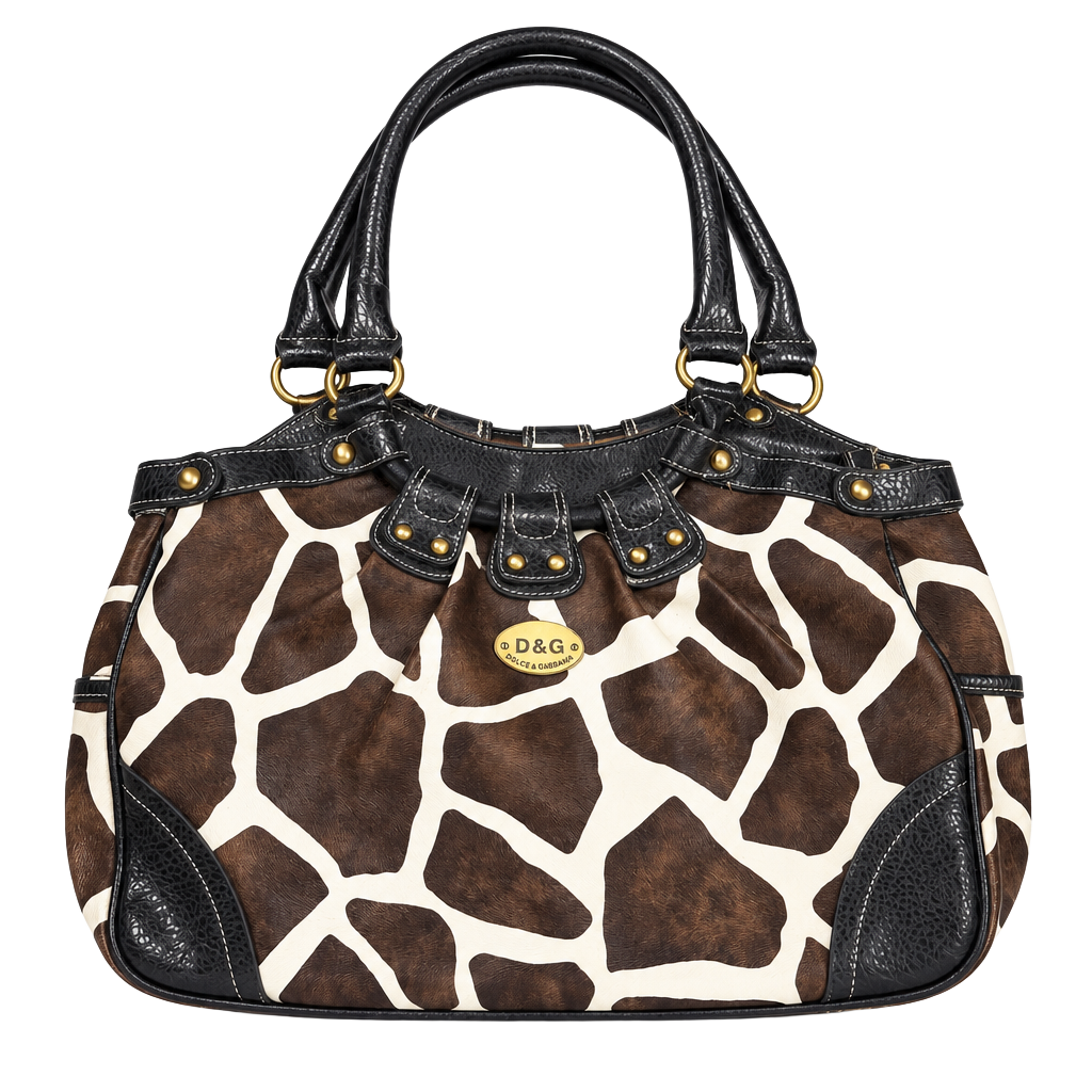 D&G Dolce & Gabbana Giraffe Print Handbag 1