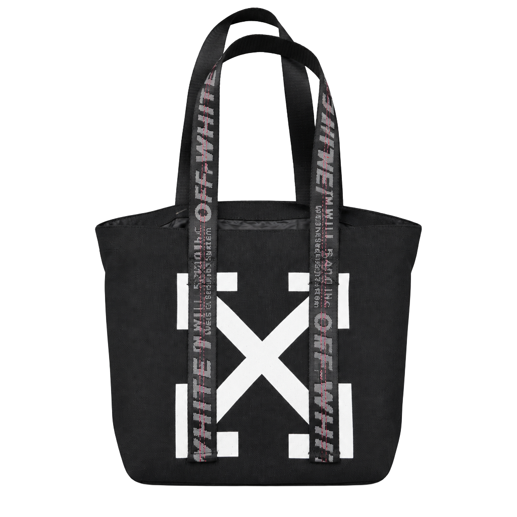 Off-White Industrial Strap Canvas Tote Bag Black 1