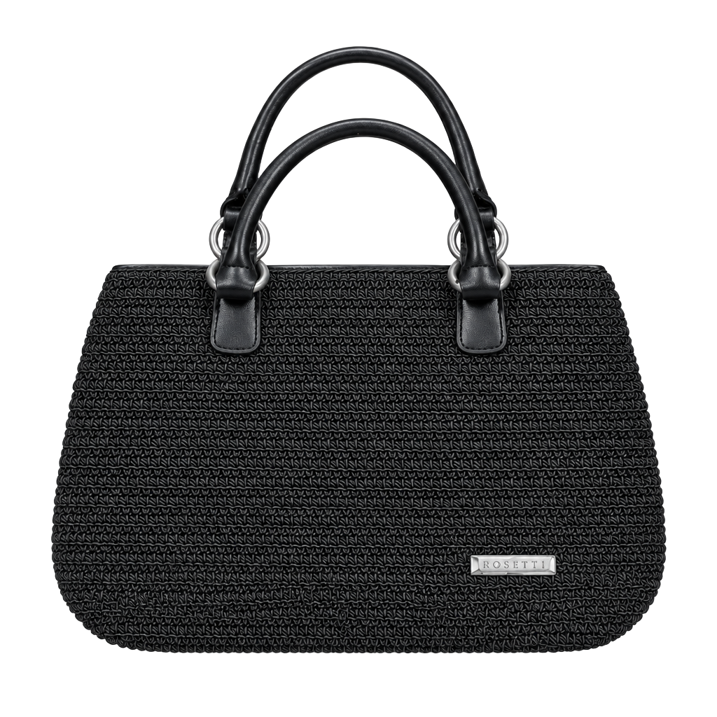 Rosetti Black Crochet Handbag 1