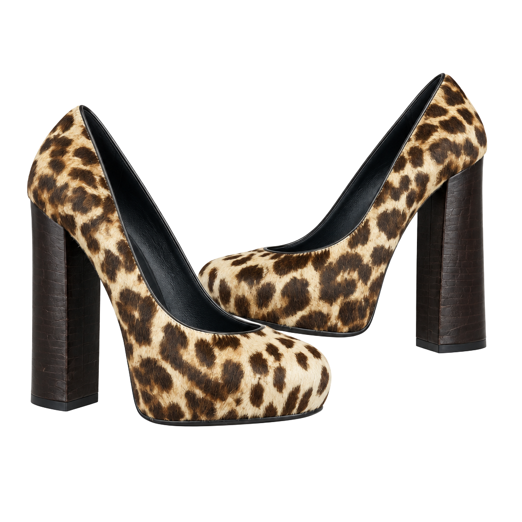 Brian Atwood Pumps Size 7 Leopard Ponyhair Platform Heels 1