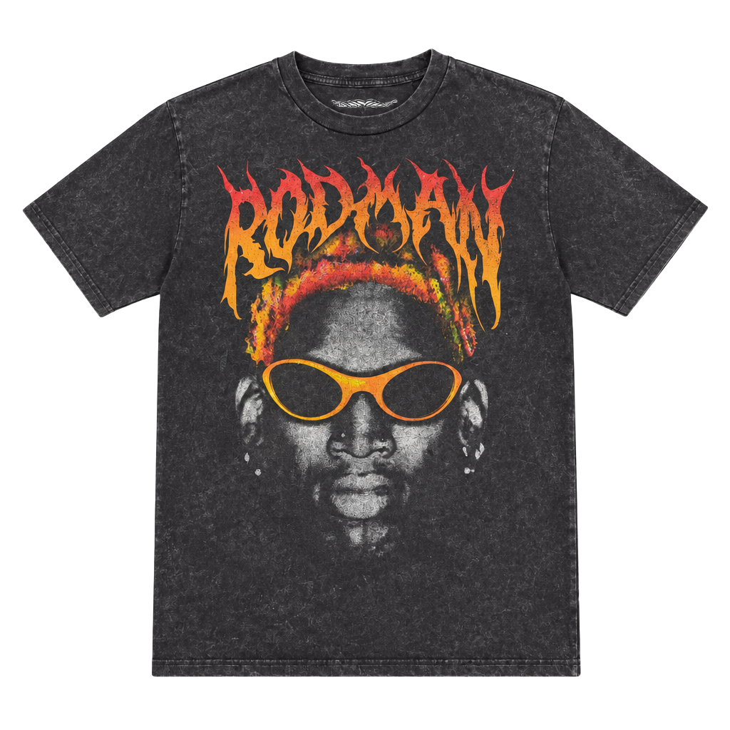 Dennis Rodman Vintage Graphic Acid Wash T-Shirt 1