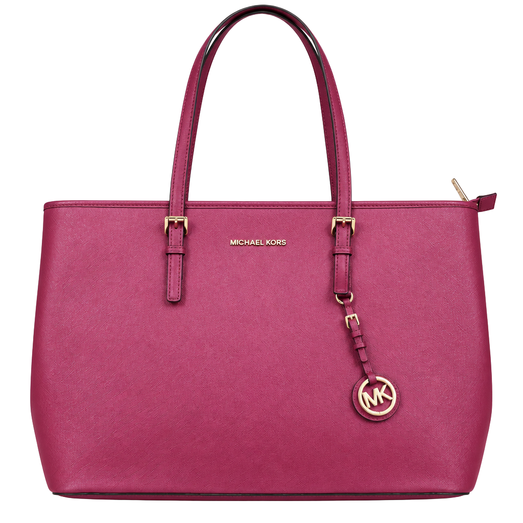 Michael Kors Jet Set Travel Saffiano Tote Bag Berry 1