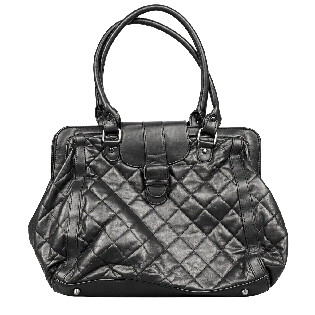 Unbranded Quilted Metallic Bronze Shoulder Bag Handbag 1
