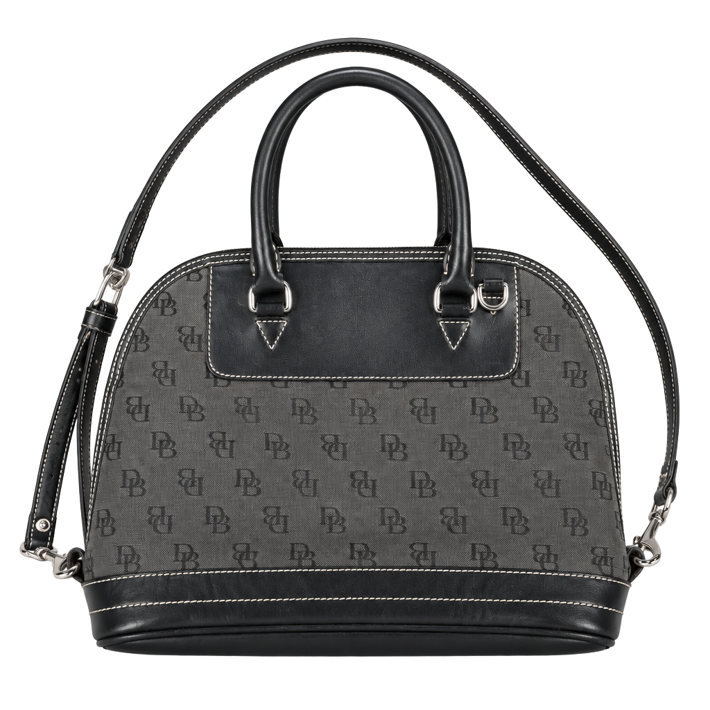 Dooney & Bourke Monogram Satchel Black 1