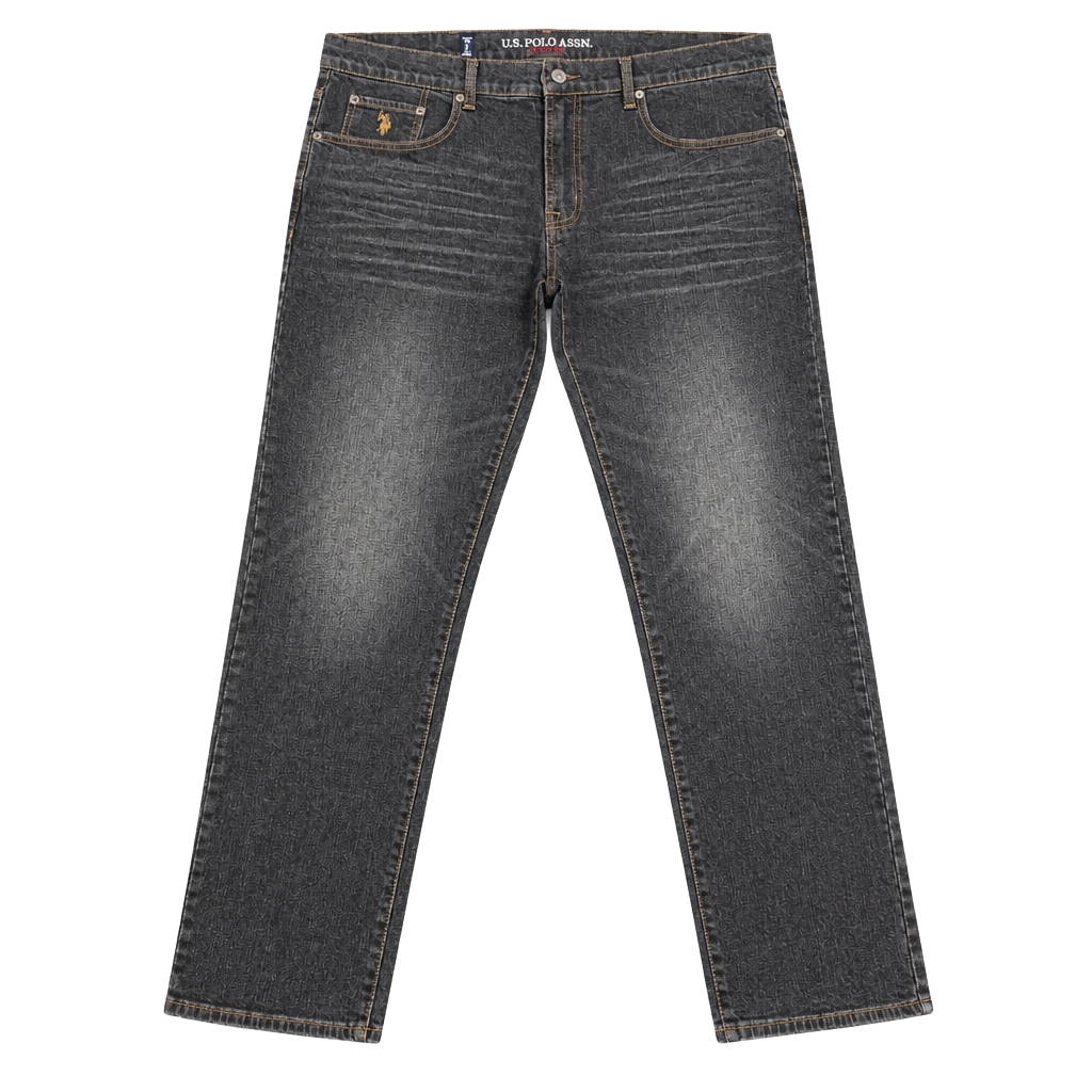 U.S. Polo Assn. Denim Co. Straight Jeans 38x32 Black Activate Stretch 1