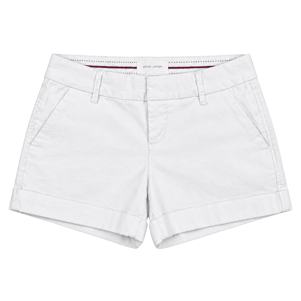 Dear John Cuffed Denim Shorts Size 29 White 1