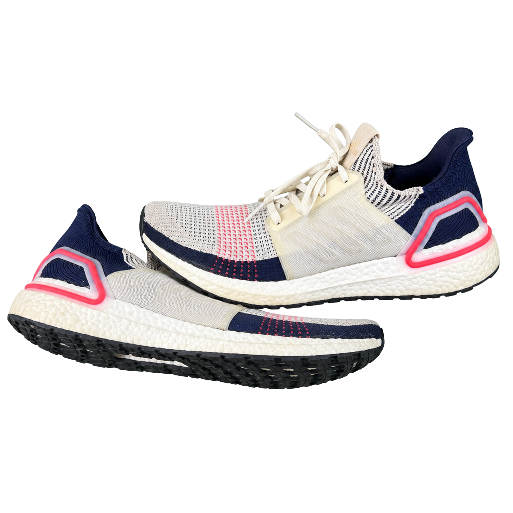 Adidas UltraBoost 19 Size 13 White Navy Red Sneakers 1