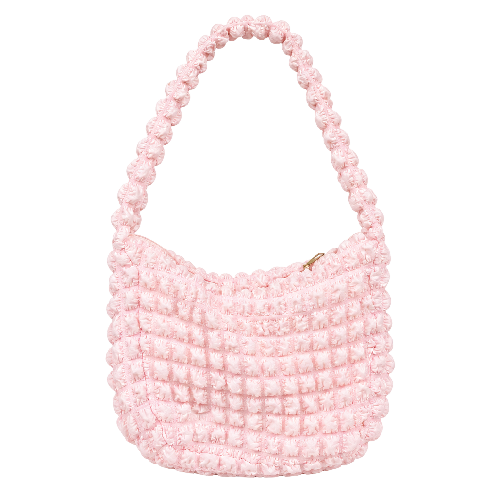 Unbranded Puff Cloud Pleated Shoulder Bag Pink 1