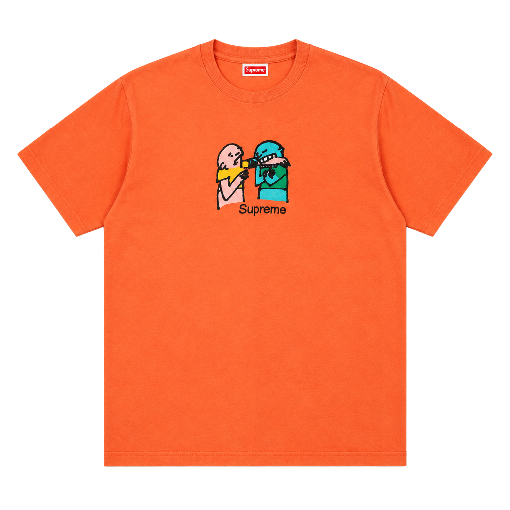 Supreme T-Shirt Size M Orange Graphic Tee 1