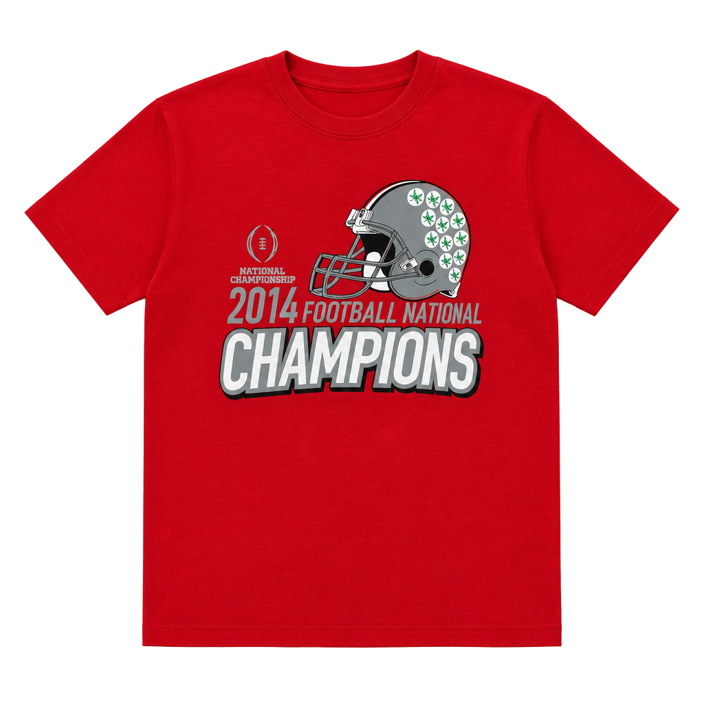 Ohio State 2014 National Championship Tee Size Large Scarlett 1