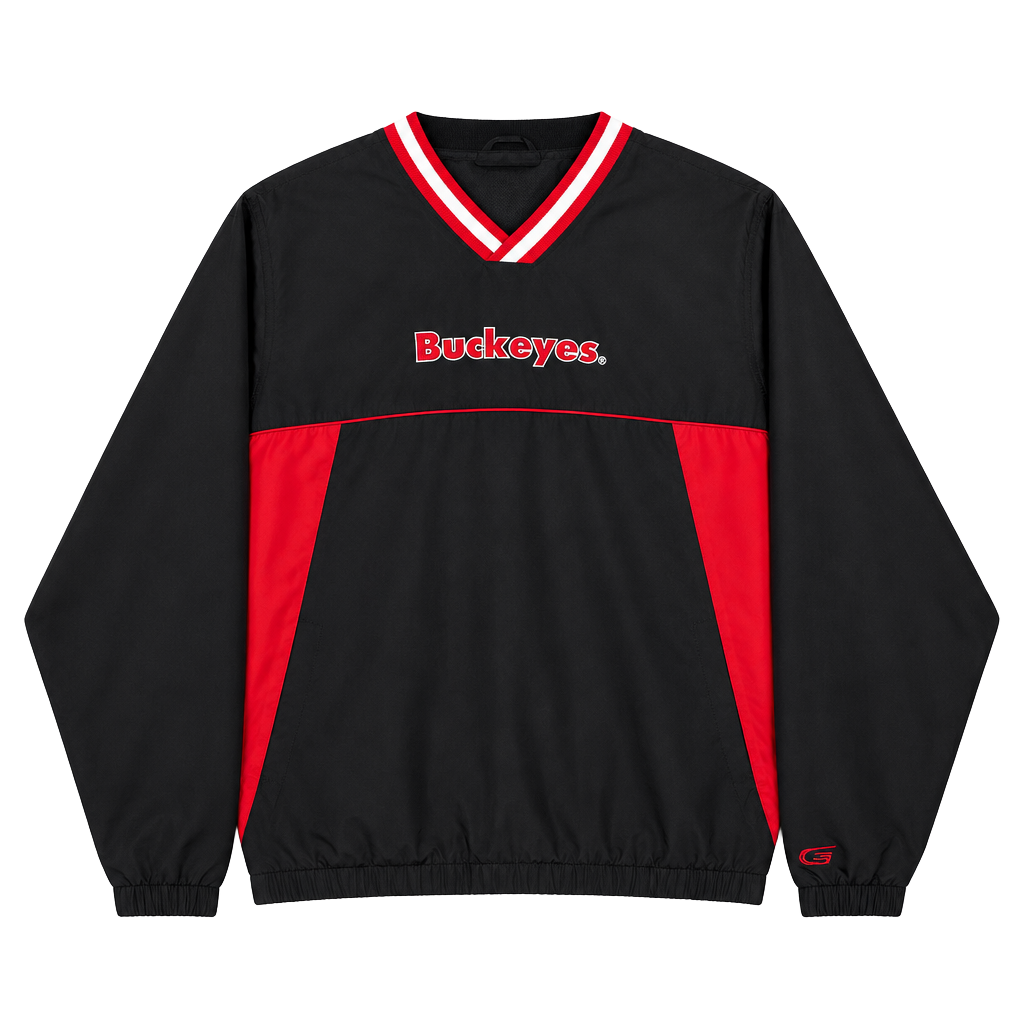 58 Sports Ohio State Buckeyes Jacket Size L Black Red 1