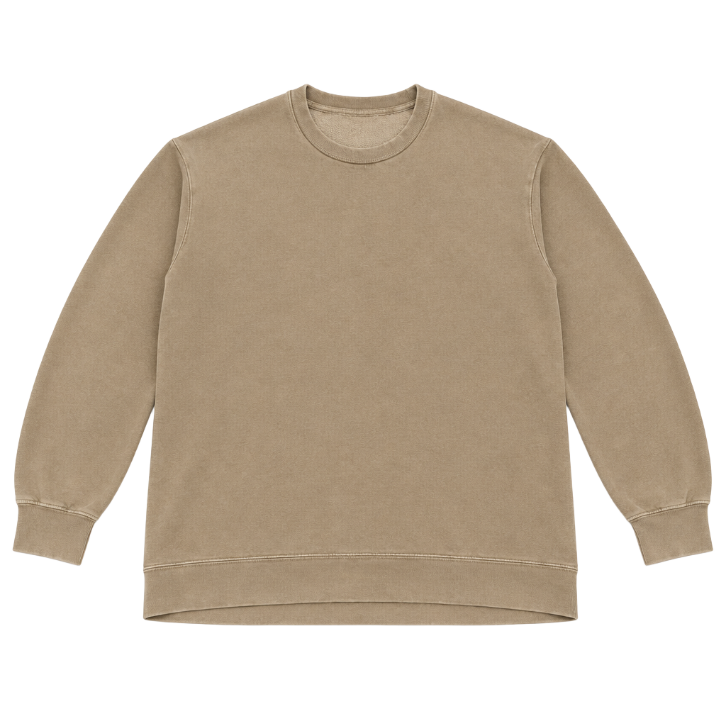 PacSun Taupe Crew Neck Sweatshirt Basic Solid Pullover Casual Unisex Large 1