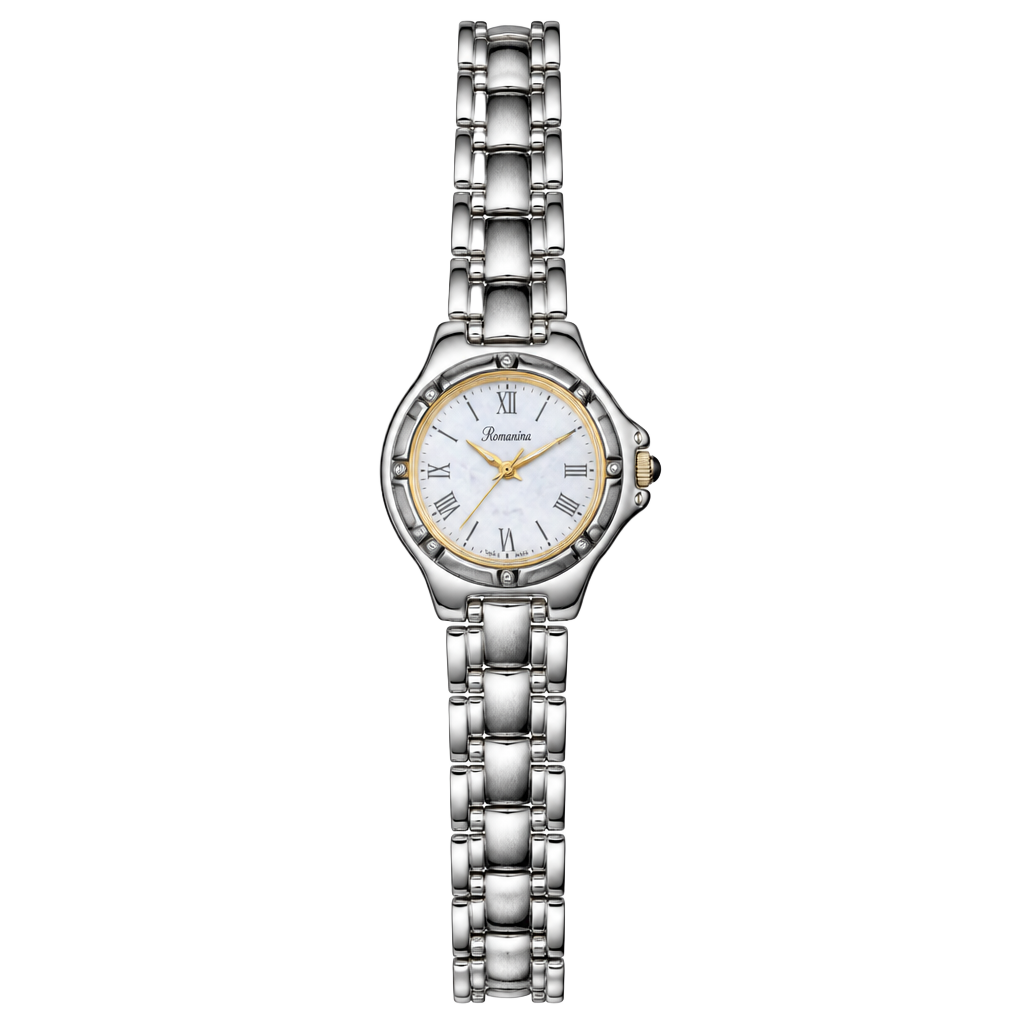 Vivani Quartz Watch Mother of Pearl Dial Silver Tone Metal Link Band 1
