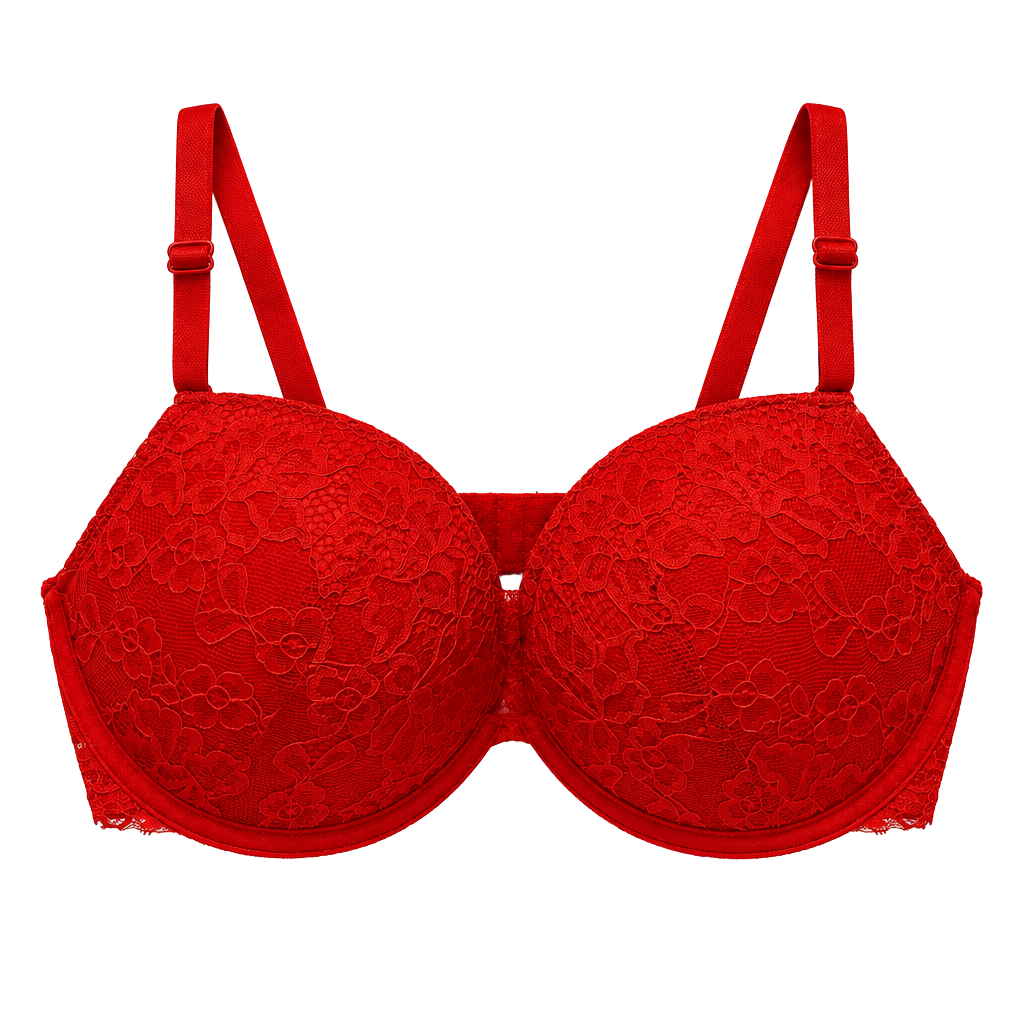 Fashion Nova Friday Love Double Push Up Lace Bra Size 36D Red 1