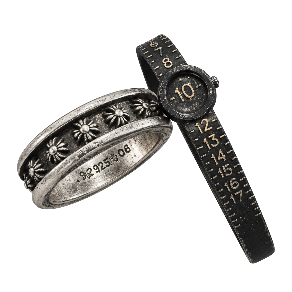 Chrome Hearts Mini Plus Ring Size 10 Silver 1