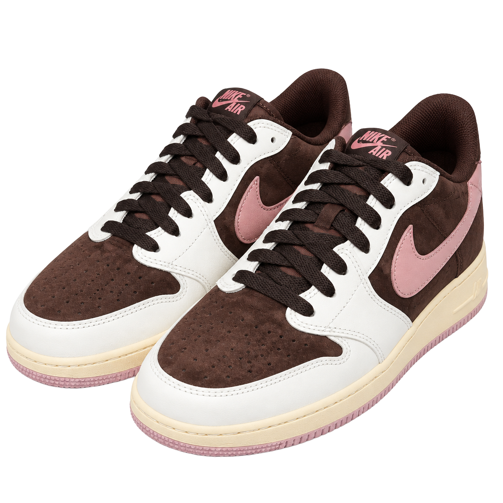 Travis Scott x Air Jordan 1 Low OG Dark Pony Pink Oxford DZ4137-206 1