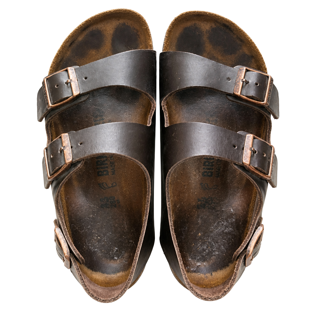 Birkenstock Arizona Leather Sandals Dark Brown 1