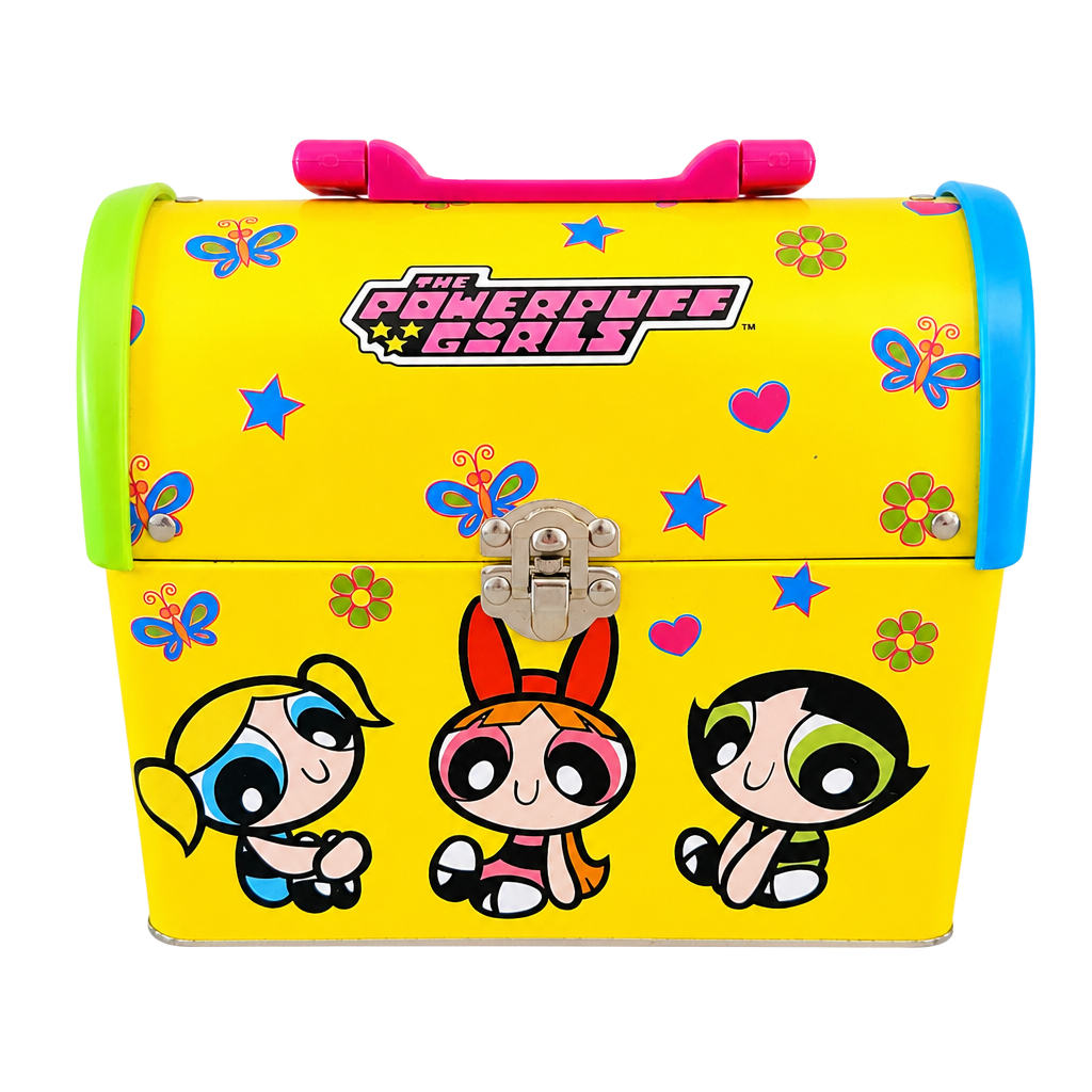 Vintage 1999 The Powerpuff Girls Metal Lunch Box Tin Purse Cartoon Network 1