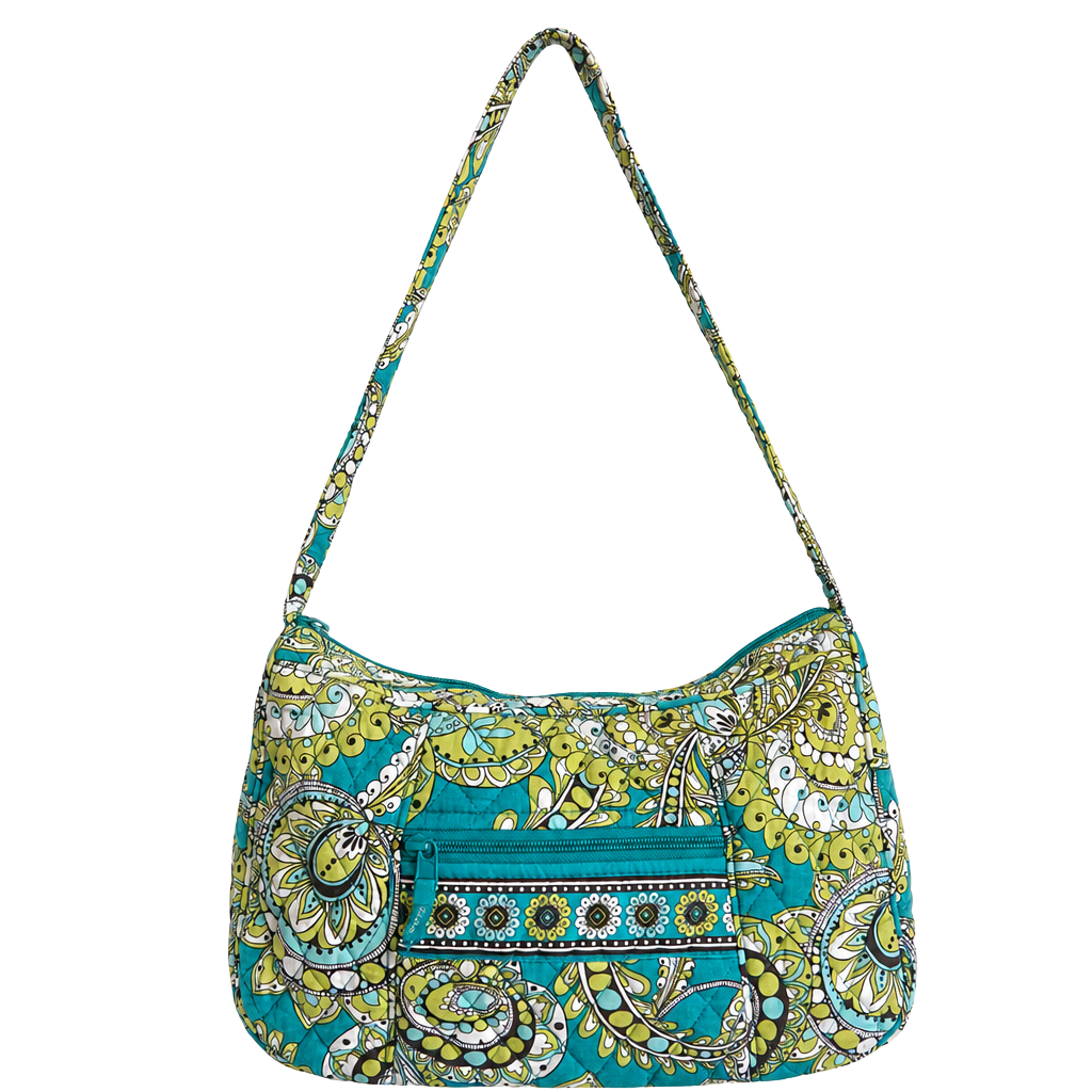 Vera Bradley Peacock Paisley Quilted Zip-Top Shoulder Bag 1