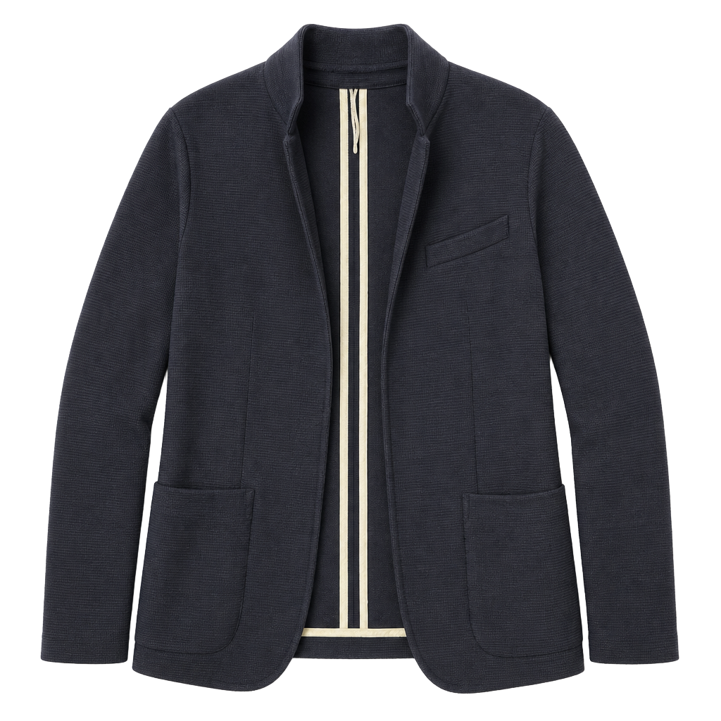 Block-Eleven Knit Blazer Navy Blue 1