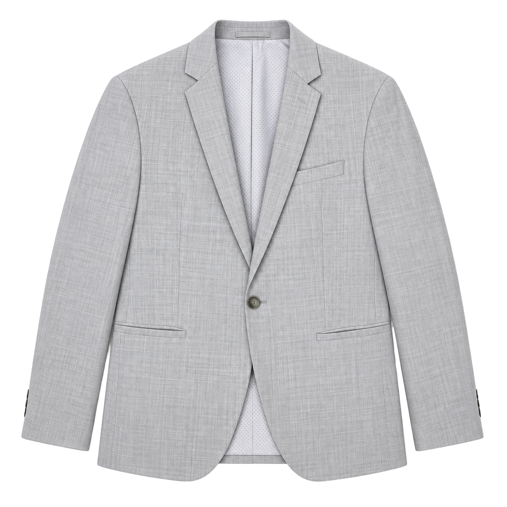 Zara Blazer Size 38 Light Gray Check Sport Coat Jacket 1