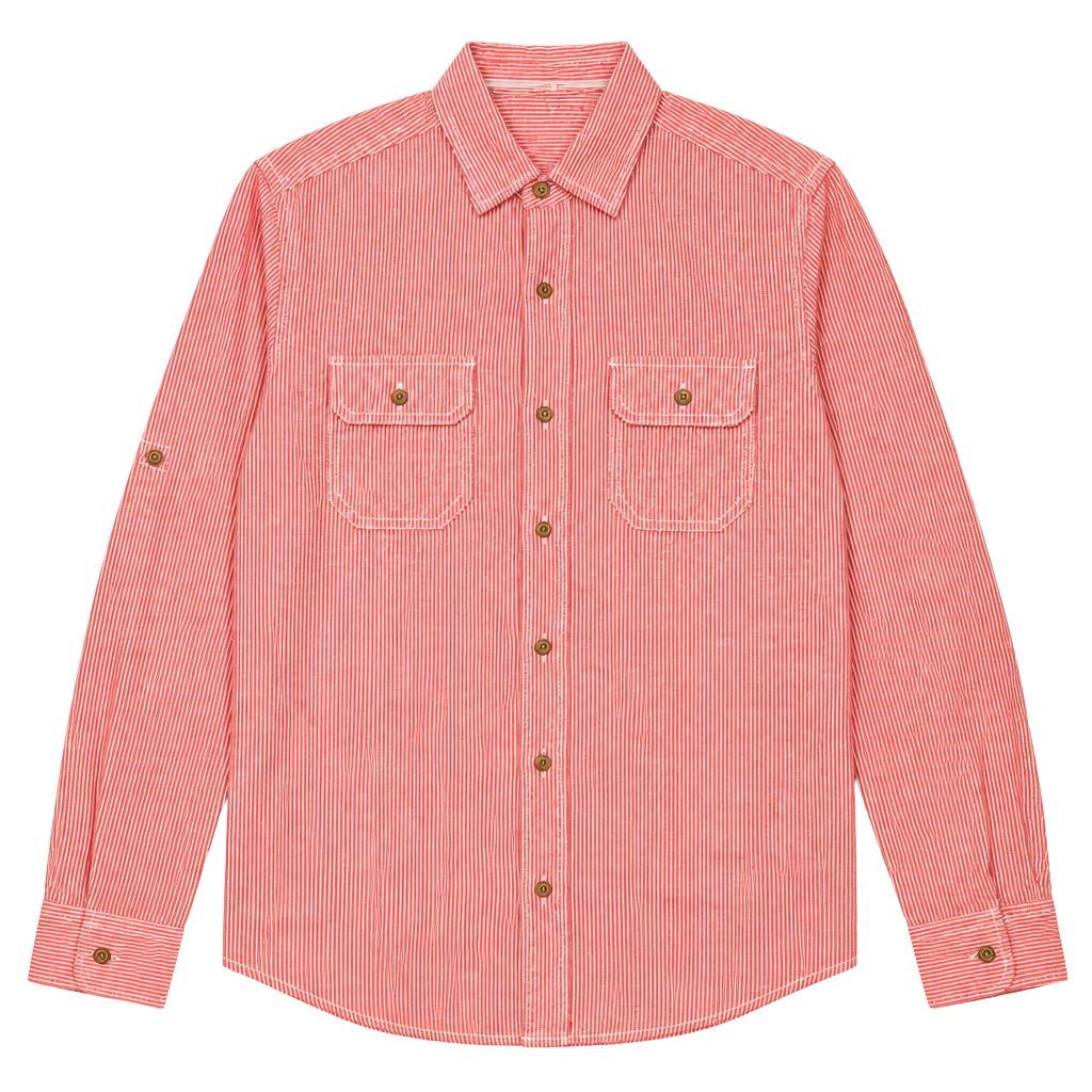 Gap Slim Fit Shirt Size XS Red White Striped Long Sleeve Button Up 1