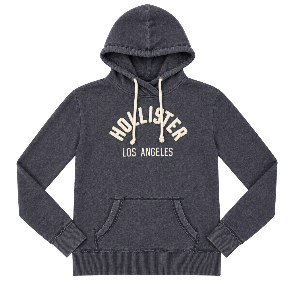 Hollister Los Angeles Hoodie Size S Blue Graphic Sweatshirt 1