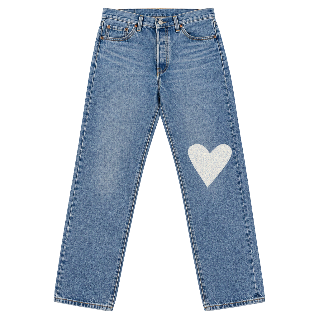 Levi's 501 150th Anniversary Edition Jeans 29x30 Straight Leg Heart Patch 1