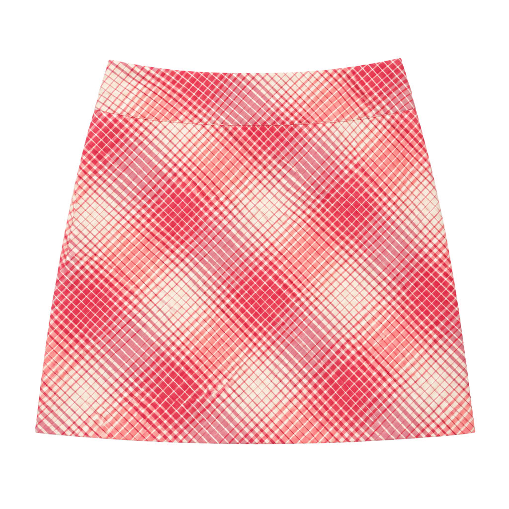 Nike Golf Skort Size 8 Pink Plaid Dri-FIT Athletic Tennis Skirt 1