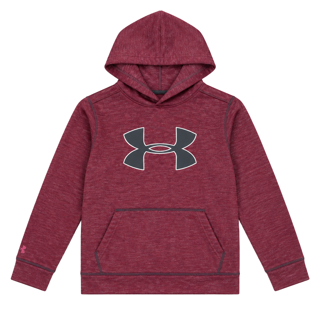 Under Armour Fleece Hoodie Size YMD Maroon 1