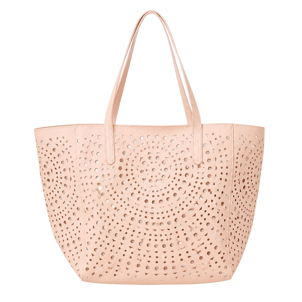 Bath & Body Works 2017 VIP Blush Pink Laser-Cut Metallic Tote Bag 1