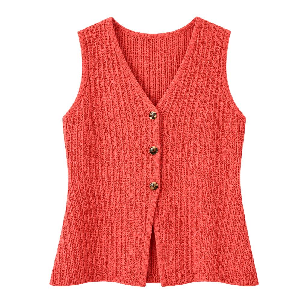 "Milk and honey" coral vest 1