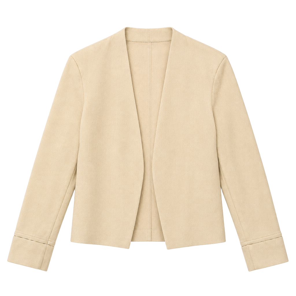M.M. LaFleur Cardigan Size M Ivory Open Front Knit Jacket 1